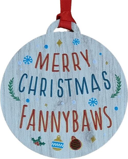 Merry Christmas Fannybaws Colourful Hanger