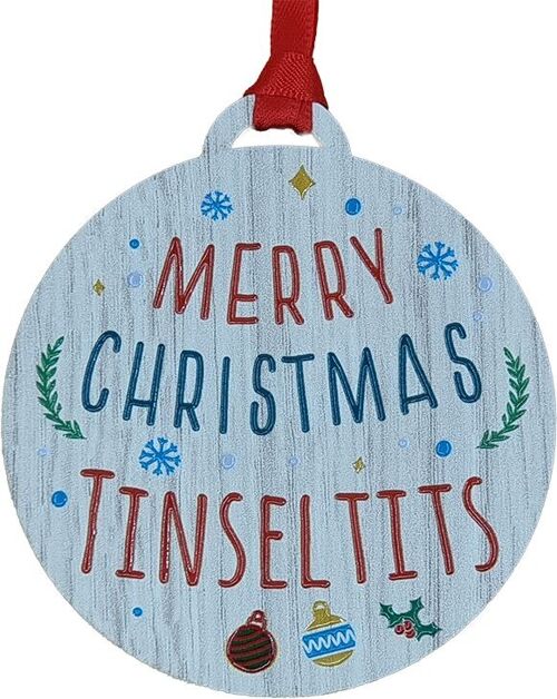 Merry Christmas Tinseltits Colourful Hanger