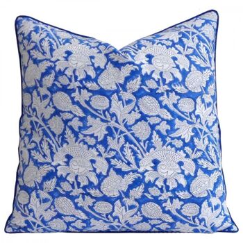 Housse de coussin bleu Kirsty 1