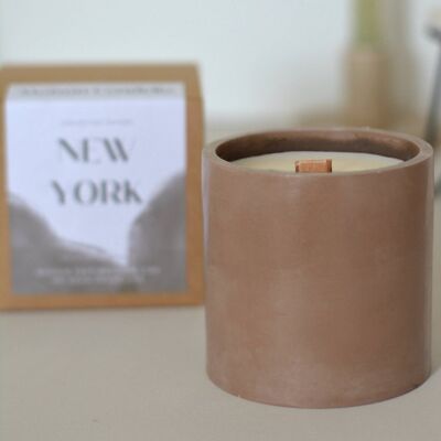 Jesmonite New York Scented Candle - Chocolate Cookie