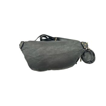 SAC BANANE CUIR WASHED GIULIA NOIR 2