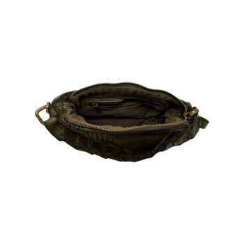 SAC PORTE EPAULE CUIR WASHED  FLORENZA VERT 4