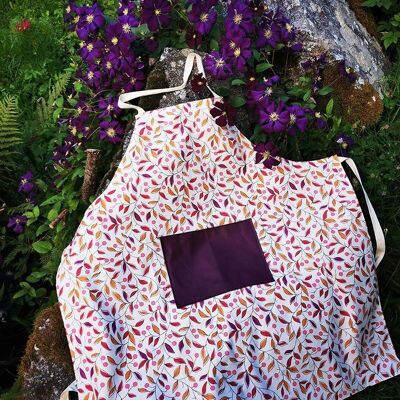 Lime plum coated apron