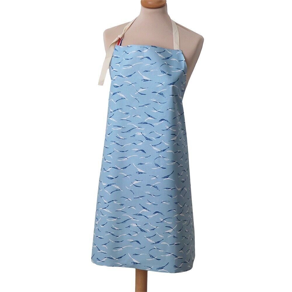 Delantal Revestido Ondas Azules