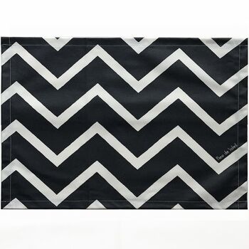 Set de table enduit Chevrons noir 1