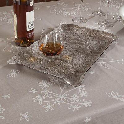 Coated placemat Astrance beige