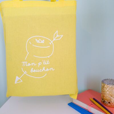 Tote bag "My little cap" Yellow