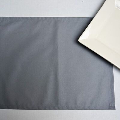 Coated placemat Uni gray