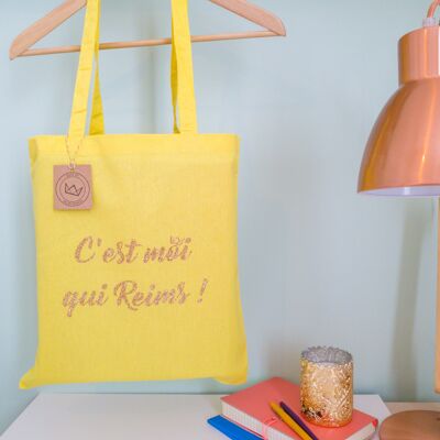 Tote bag "It's me who Reims!" Yellow