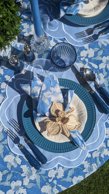 Serviette de table bleu orchidée, lot de 4 1