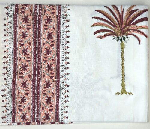 Palm Tree Pink Tablecloth