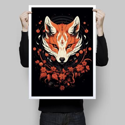 Poster floreale Foxy