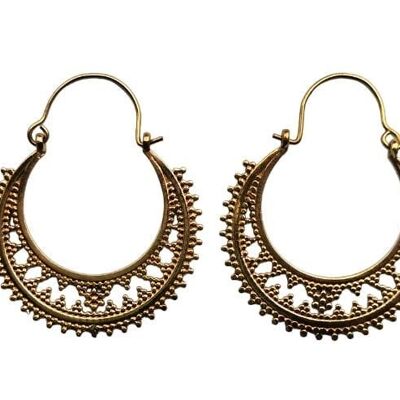 Bohemian Style Beautiful Brass Hoop Indian Trible Earrings