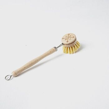 Brosse à vaisselle zéro déchet en bois de hêtre et fibres végétales 5