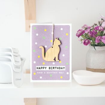 CARTE D'ANNIVERSAIRE DE CHAT 1