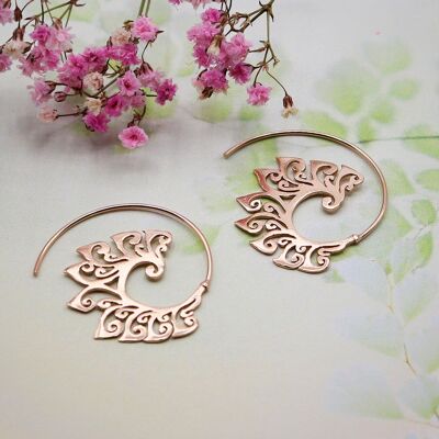 Earring Jamila 925 silver rose gold plated