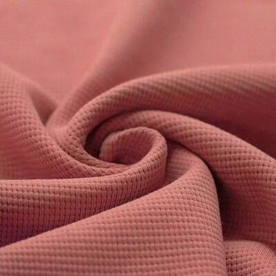 Bonnet boutonné Jersey gaufré Argile rose 0-3 mois