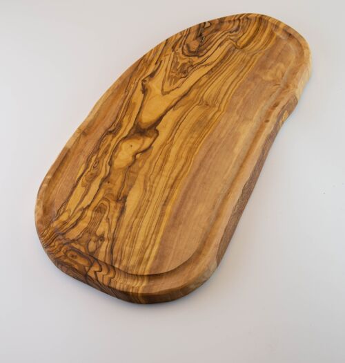 Tranchierbrett rustikal aus Olivenholz 65-70 cm