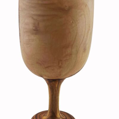 Bicchiere in legno d'ulivo alto 15 cm
