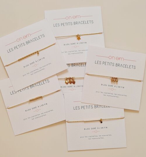 Pack de 6 cordons différents en Lurex - Doré