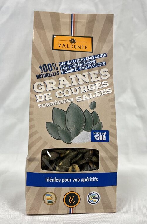 Graines de courges torréfiées salées 150g