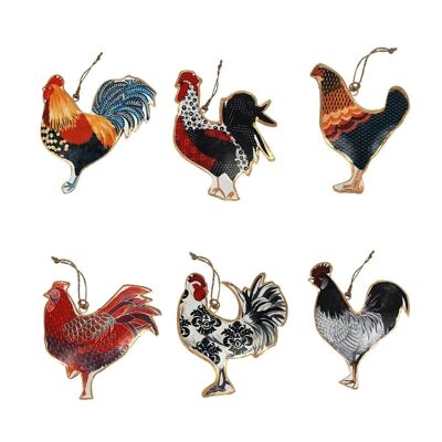 Hen Pendant Set 6 U