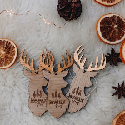 Merry Christmas wooden deer-Christmas decoration