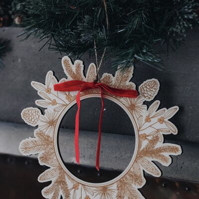 Wooden Christmas wreath - Christmas decoration