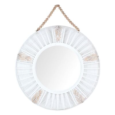 Round Wicker Mirror