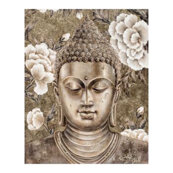 Peinture Bouddha Fleurs