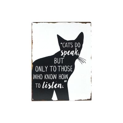 Katzen-Wandplakette