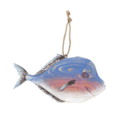 Relief Wooden Fish Pendant