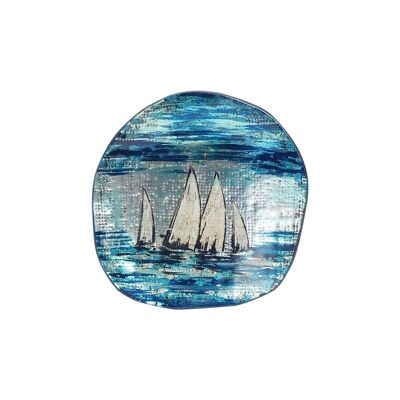 Boats Round Plate