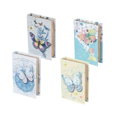 Scatola Libro Farfalle Set 4U