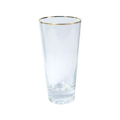 Vaso Cristal Dorado