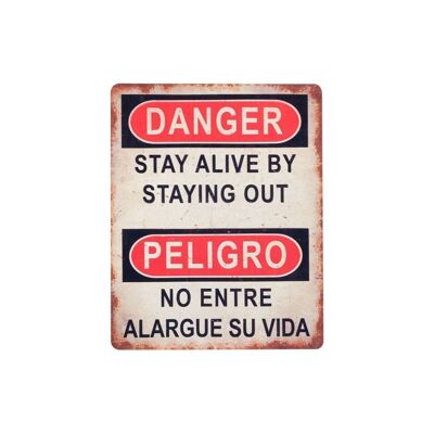Plaque murale Danger