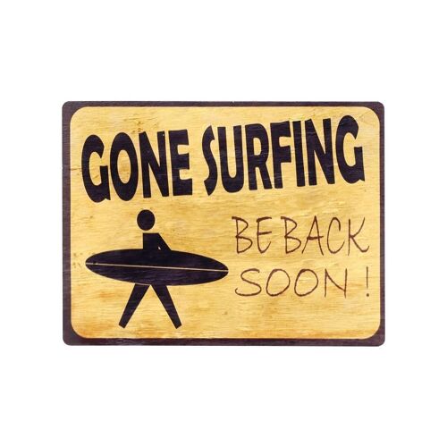 Placa Pared Gone Surfin