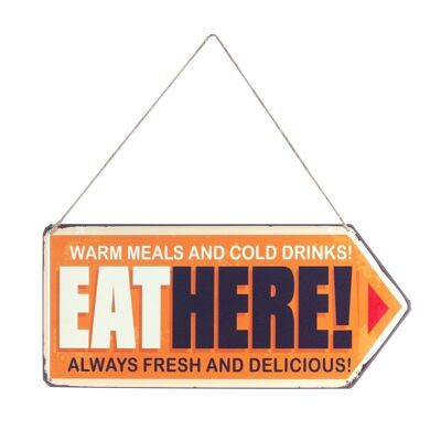 Eat Here! Wall Plaque