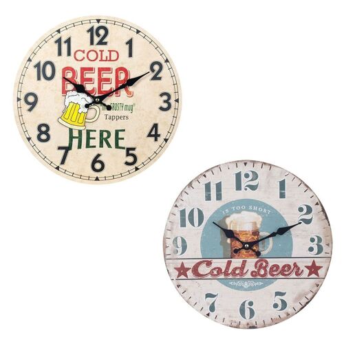 Reloj Pared Cerveza Set 2U