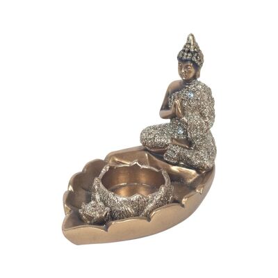 Goldener Buddha-Kerzenhalter