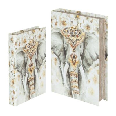 Elefante Libro Scatole Set 2U