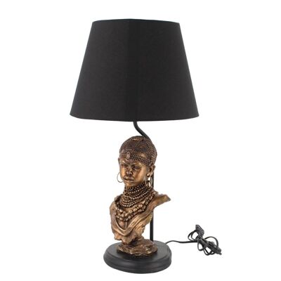 Lampe mit afrikanischer Figur