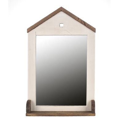 Wall mirror in the shape of a house