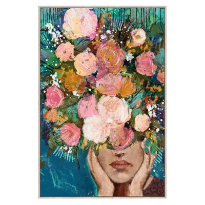 Peinture Femme Fleurs