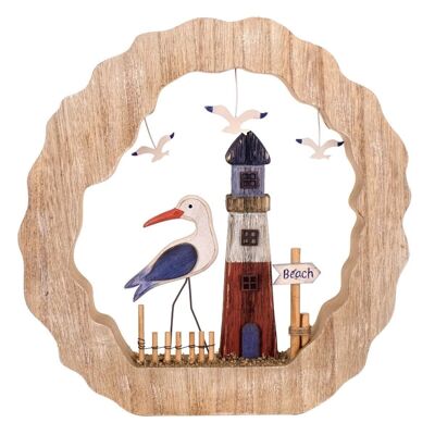 Lighthouse and Seagull Ornament