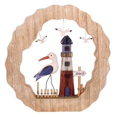 Ornamento faro e gabbiano