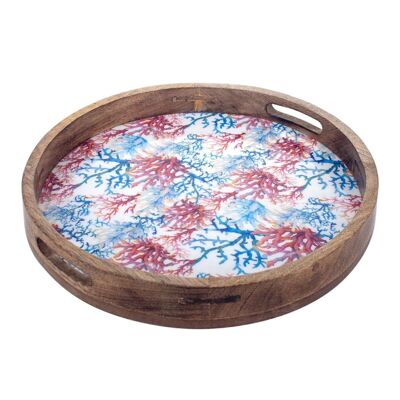 Coral Round Tray
