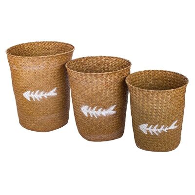 Baskets with fish 3 Uni.