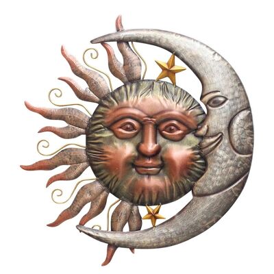 Sonne mit Mond Wanddekoration