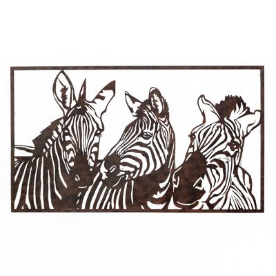 Wanddekoration mit Zebras